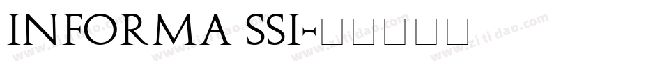 Informa SSi字体转换